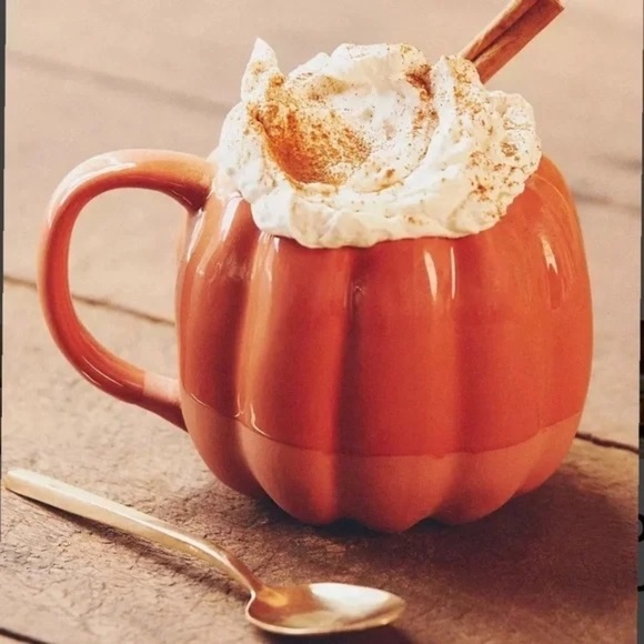 NWT Anthropologie Pumpkin Mug Orange Cindy Stoneware - Picture 1 of 3